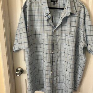 St.John's Bay Men's Shirt Checked Blue color Size 3XL Tall